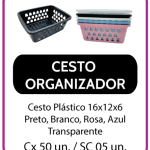 A159 - CESTO ORGANIZADOR 16X12X6