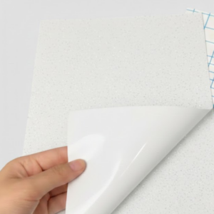 10 folhas A4 - Vinil Holográfico Transparente GLITTER