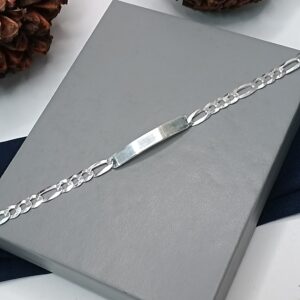Pulseira De Prata Masculina 3x1 Chapa 7mm
