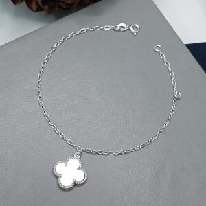 Pulseira Trevo Branco Grande Pendente #MC