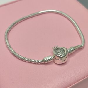 Pulseira De Prata Da Vida Coroa