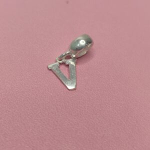 Berloque De Prata Inicial V