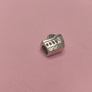 Berloque De Prata Envelhecida Navio