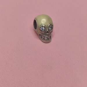 Berloque De Prata Separador Caveira