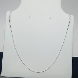 Corrente De Prata Minhoca 45cm 1mm Cod: C1