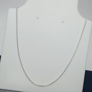 Corrente De Prata Italiana Pipoca 1,5mm 40cm  Cod: G