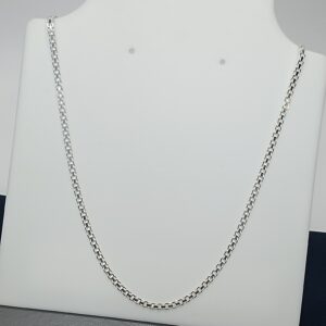 Gargantilha De Prata Italiana Esteira 2mm 45cm  Cod: G