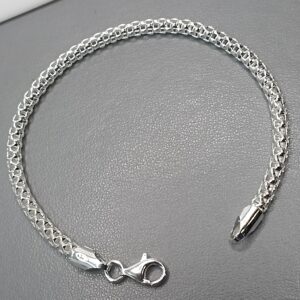 Pulseira De Prata Italiana Pipoca Aberta 4mm