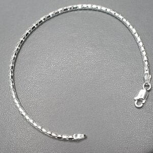 Pulseira De Prata Italiana Pipoca Fechada 2,5mm