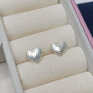 Brinco De Prata Coração Com Bolinha Cod:B1/6