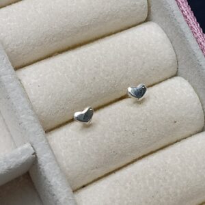 Brinco De Prata Mini Coração Cod:B1/12