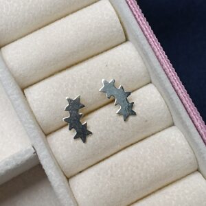 Brinco De Prata 3 Estrela Chapa Cod:B1/13