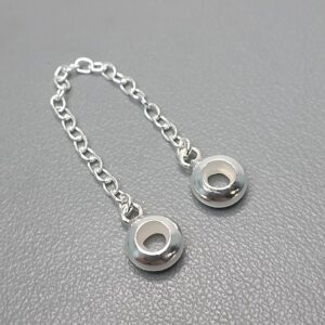 Berloque De Prata Trava Dupla Lisa