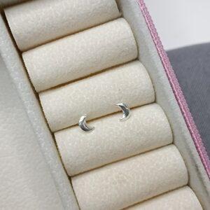 Brinco De Prata Meia Lua Abaulada Cod:B1/20