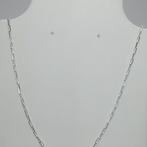 Corrente De Prata Cartie 2x5,5mm 45cm Cod: C1