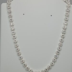 Gargantilha De Prata Swaroski Redonda 40cm