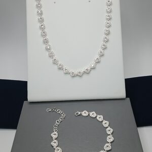 Conjunto De Prata Swaroski Coração