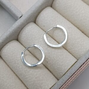 Brinco De Prata Argola Click Lisa 2mm M Cod:ARGC/2