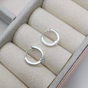 Brinco De Prata Argola Click Lisa 2mm P Cod:ARGC/1