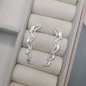 Brinco De Prata Aer Cuff Borboleta Vazada B2/7