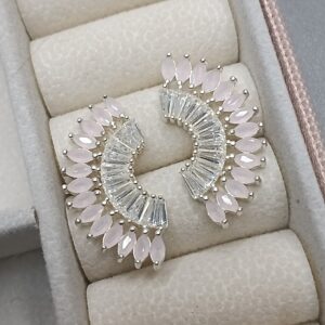 Brinco De Prata Aercuff Leque Zirconias Cod:B3/1