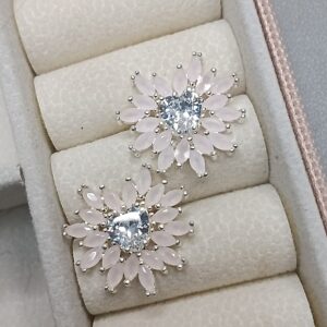 Brinco De Prata Coração Zirconia Baguete Ao Redor Cod:B3/2