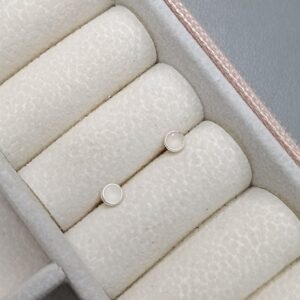 Brinco De Prata Zirconia Caflon Branca 3,5mm Cod:B3/42