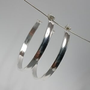 Meia Argola De Prata Chatão 5