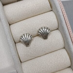 Brinco De Prata Envelhecido Concha Cod:B6/14