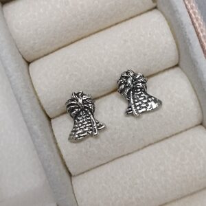 Brinco De Prata Envelhecido Coqueiro Com Pirâmide Cod:B6/13