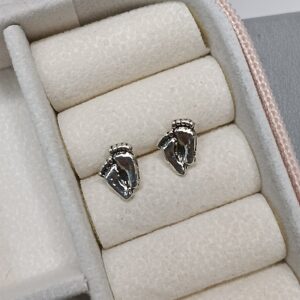 Brinco De Prata Envelhecido Pés Cod:B6/18