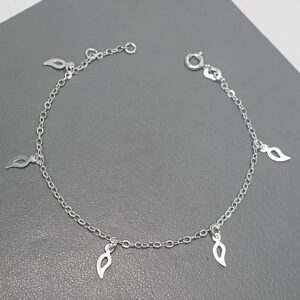 Pulseira De Prata Montagem 5 Pimenta Vazada Pendente Fio