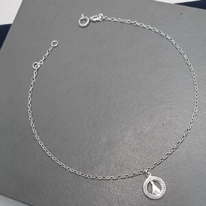 Tornozeleira De Prata Nossa Senhora Aparecida Pendente Meio Cod:MD