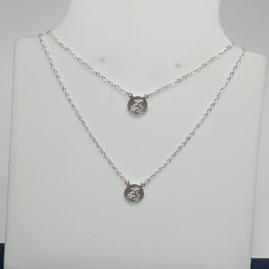 Escapulario De Prata São Jorge Redondo Pequena Cod:MD