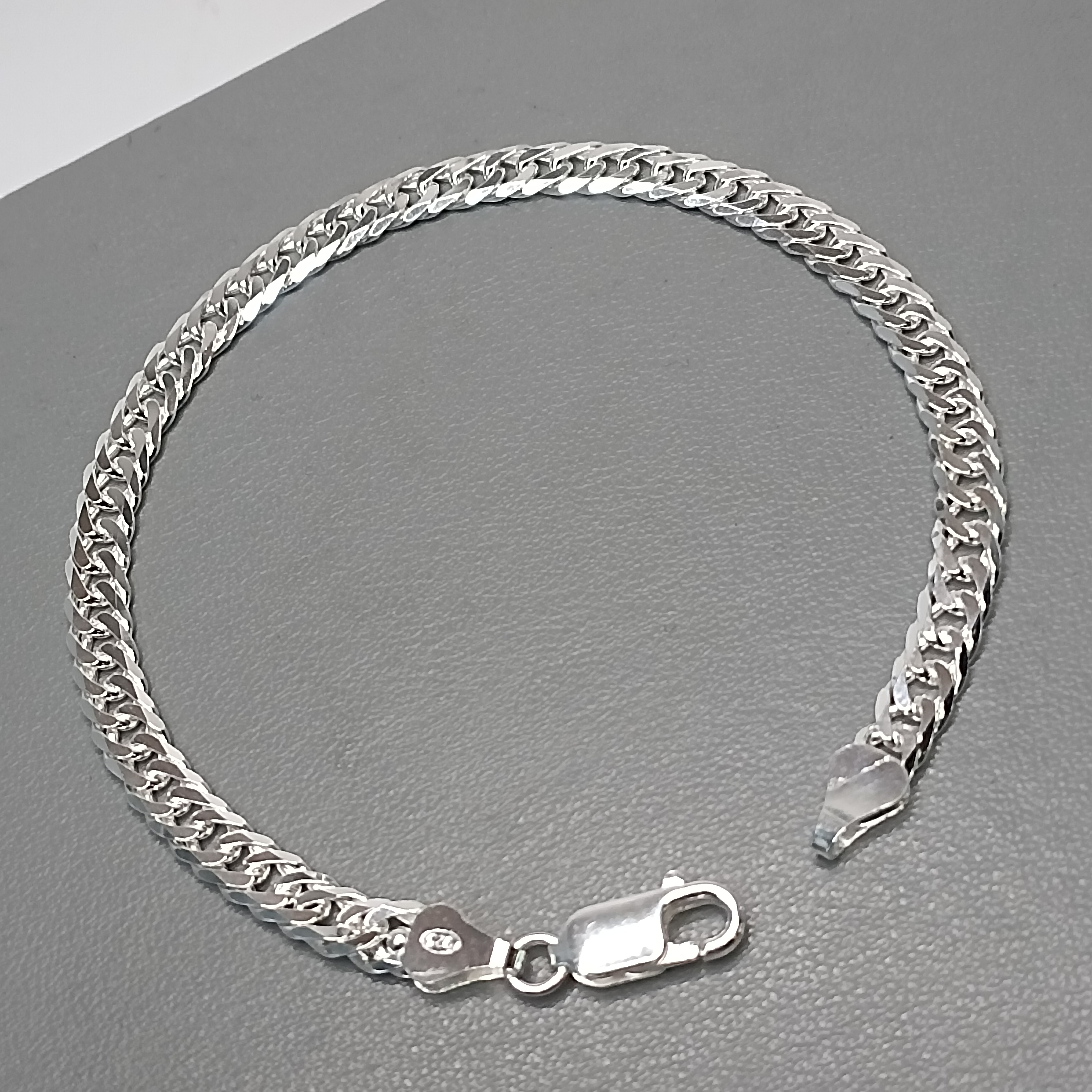 Pulseira De Prata Grume Dupla 5mm