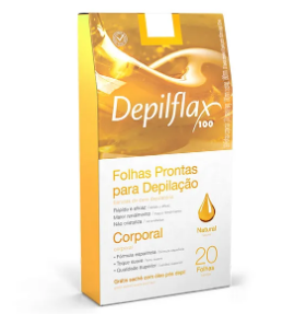 Folhas Prontas Para Depilação Corporal Natural 20 Folhas - Depilflax