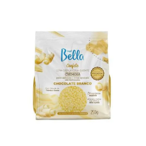 Cera Depilatória Quente em Confete Chocolate Branco Cremosa 250g - Depil Bella